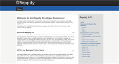 Desktop Screenshot of developer.reppify.com